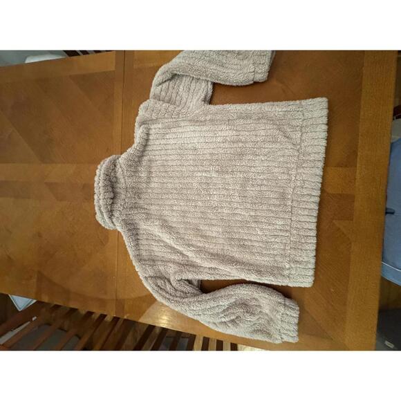 Cozy Beige Fuzzy Jacket with Collar - Picture 2 of 6